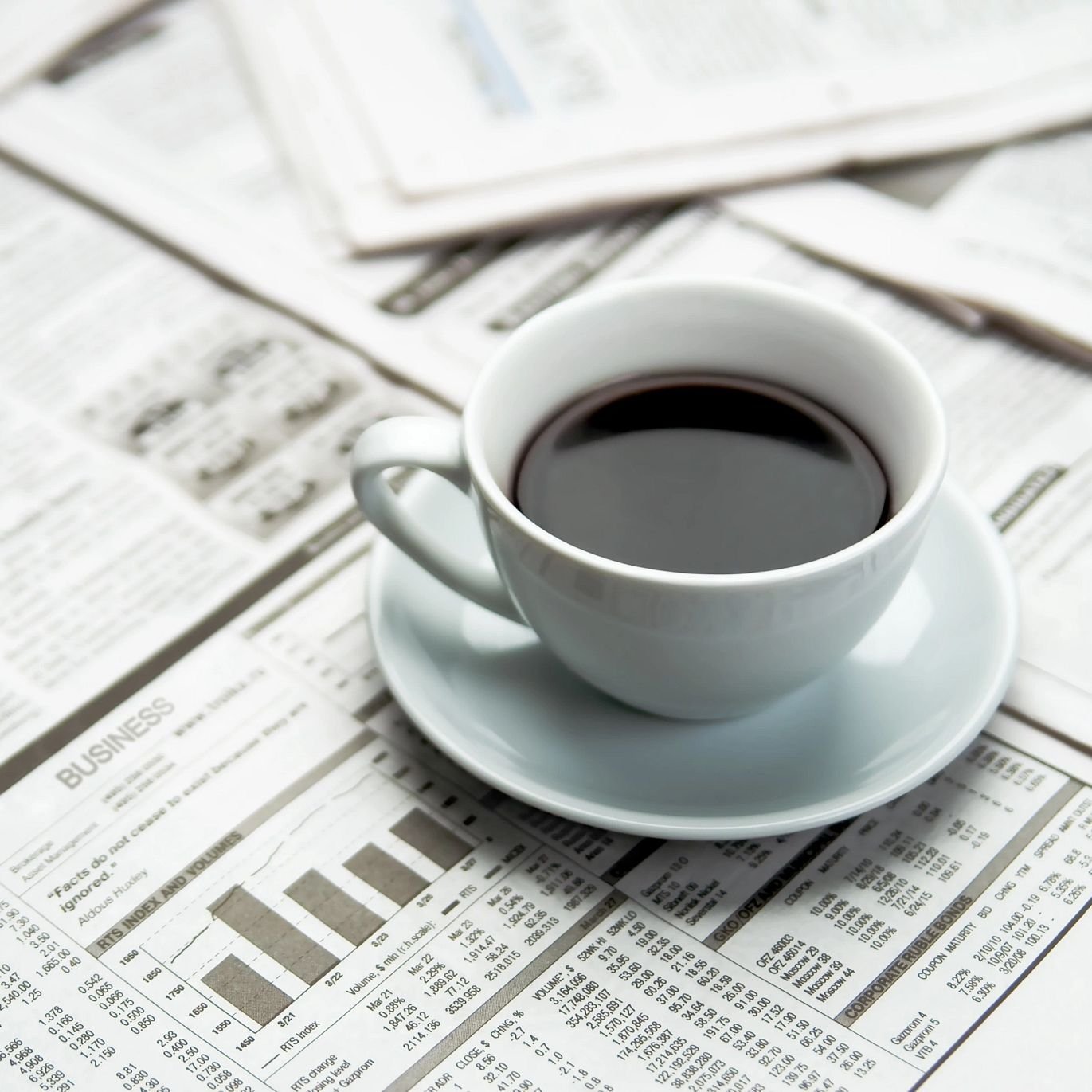 coffee cup on newspaper - Carpet Wholesale Outlet in GA